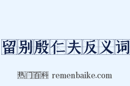 留别殷仁夫反义词是什么意思的图片